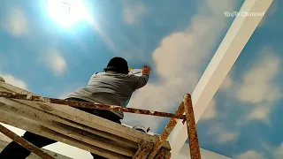 TUTORIALS TO MAKE A CLOUD ON THE CEILING AND PICTURES OF FLYING BIRD ||  CLOUD PATTERN CEILING