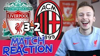 LIVERPOOL 3-2 AC MILAN MATCH REACTION