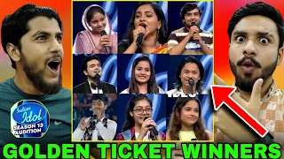 GOLDEN TICKET WINNER'S•Audition Compilation Video | Indian idol Season 13 | Pakistan Reaction