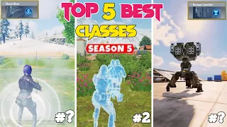 Top 5 classes in season 5 cod mobile | codm br best class | best br class in cod mobile | codm br