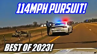 Pit Maneuver (114MPH) Sends Car Rolling | When Cops Are On Time | Police Chase | Police Pursuits