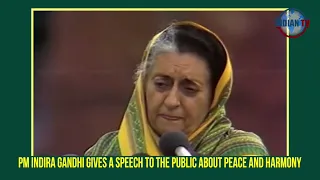 PM Indira Gandhi | Independence Day Speech | Peace and Harmony | 1982