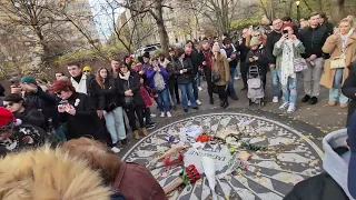 Fans at Strawberry Fields on John Lennon's Death Anniversary - December 8, 2022