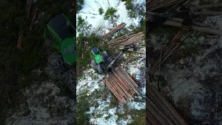 Winter Logging with the John Deere 1910G in Norway