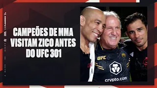 Campeões de MMA Visitam Zico antes do UFC 301
