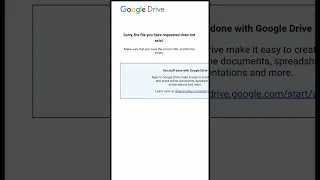 Google Drive Fix Sorry,the file you have requested does not exist #shorts