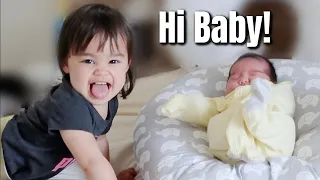 Meeting Baby Sister for the First Time! - @itsJudysLife