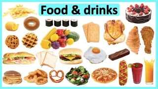50+ FOOD & DRINKS IN ENGLISH 🍟 🍣 | Improve vocabulary & pronunciation