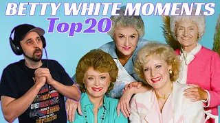 AMERICAS SWEETHEART! Top 20 Betty White Moments REACTION