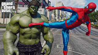 GTA 5 - Spiderman VS Hulk | Epic Death Battle!