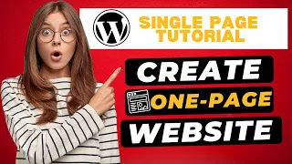 How To Create A One Page Website in WordPress 🔥 | Single Page Website Tutorial