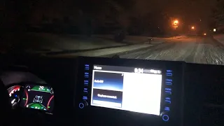 How 2020 RAV4 AWD Drives when it SNOWS! Daytime & Nighttime Drive