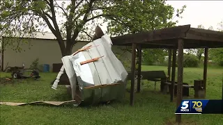 Storm leaves behind damage at Shawnee home