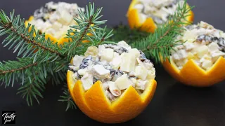 Новогодний Салат "Апельсин"🍊 с курицей и черносливом