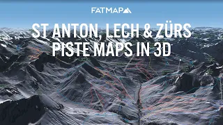 St Anton, Lech & Zürs 3D Ski Map - Pistes, Freeride & Ski-Touring // FATMAP