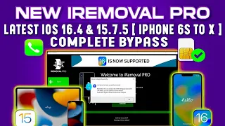 Permanent iCloud Bypass iOS 16.4.1 & 15.7 | New iRemoval Pro [ iPhone 5s to X ] With SIM Working ✅🔥