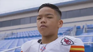 9 year old Quarterback phenom, Storm Russo unleashes his elite with the Phenom Elite brand!