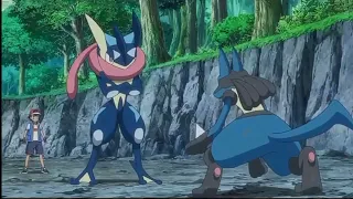 Greninja Vs Lucario Full Battle | Pokemon journey episode 108