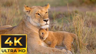 Baby Animals 4K ~ Funny Family Of Young Wild Animals With Relaxing Music ~ Body Mind Restoration