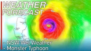 Storms and Wet Weather Forecast to Impact East Australia this Weekend as a Strong Typhoon Develops