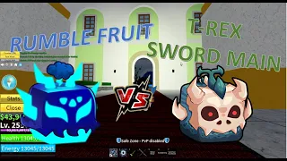 SKILLED VS SPAMMER? | Rumble VS T-Rex Sword Main | Blox Fruits PVP