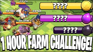 How Much Loot Can I Farm with NO HEROES in 1 Hour? - Clash of Clans