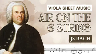 Viola | Bach • Air on the G String • sheet music