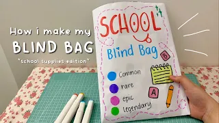 How to make a blind bag + SCHOOL SUPPLIES EDITION blind bag opening ASMR