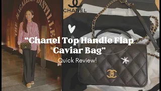 CHANEL | Channel Caviar Top Handle Leather Bag l Quick Review