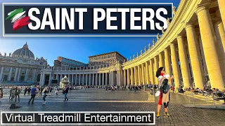 Rome, Italy Walking Tour - Inside St. Peter's Basilica - City Walks Virtual Walking Tours of Cities
