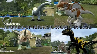 Customized Hybrids of Jurassic World in LEGO Jurassic World