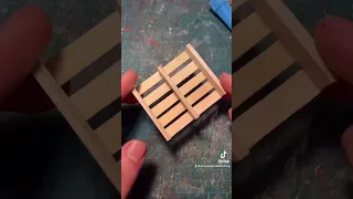 How to make realistic miniature wooden pallets #youtubeshorts #shorts