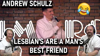 Lesbians Are A Man’s Best Friend | Andrew Schulz REACTION!! | OFFICE BLOKES REACT!!