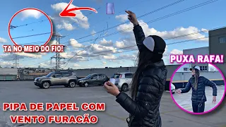 Soltei Capucheta no Vento de Furacão e Ela Foi Muito Longe! | Como Fazer Pipa Fácil Sem Gastar $$$