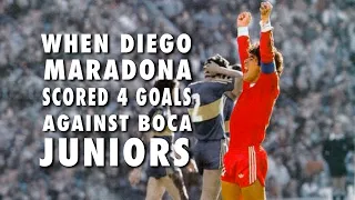 Diego Maradona vs Boca Juniors | 20 years old Maradona scores 4 goals