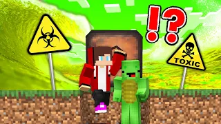 TOXIC RADIATION Tsunami vs Security Base JJ and Mikey Minecraft Challenge Maizen Mizen JJ Mikey