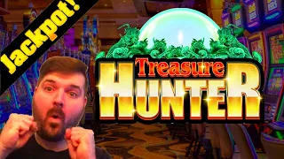 COLOSSAL WIN ON Treasure Hunter Slot Machine! JACKPOT HAND PAY!