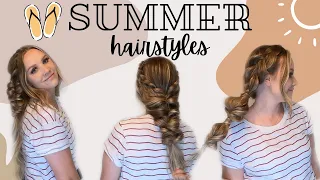 3 Simple Hairstyles For SUMMER!! | Jordan Pulsipher