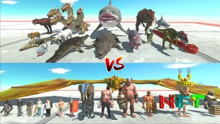 BITE Team vs RANGED Team - Animal Revolt Battle Simulator