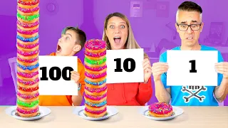 100 CAPAS DE COMIDA CHALLENGE!!