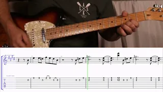 How to Play the Melody and Sax Solo to Tequila by The Champs on Guitar with TAB