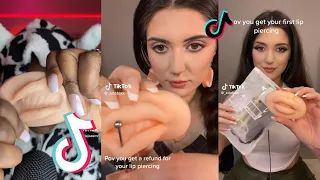 ASMR TikToks ✨|| TIKTOK Compilation || Part 8 || Piercing 👄👂|| ADHD || FAST AND SLOW