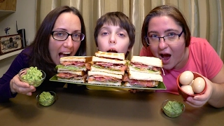 BLT Sandwiches And Guacamole | Gay Family Mukbang (먹방) - Eating Show