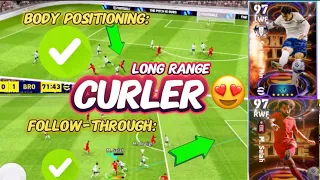 How to do perfect long range curler!! Tips / and tutorials for efootball mobile//☺️-😒