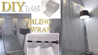 BLING WRAP ROOM DIVIDER| DIY Accent CURTAIN Idea!