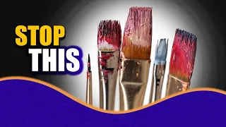 This will ruin your paint brushes #acrylicpainting