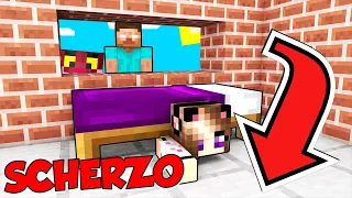 IO E STRECATTO FACCIAMO UNO SCHERZO PAUROSO SU MINECRAFT!!