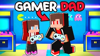 MAIZEN Living with a PRO GAMER DAD in Minecraft! - Parody Story(JJ and Mikey TV)