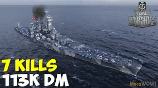 World of WarShips | North Carolina | 7 KILLS | 113K Damage - Replay Gameplay 4K 60 fps