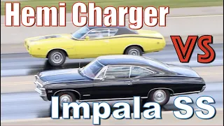 1971 Dodge Charger Hemi vs 1967 Chevrolet Impala NO COMMENTARY